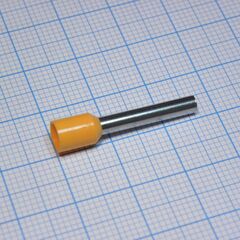 HE 4018 Orange, наконечник кабельный торцевой трубчатый с изоляцией, l=25.5/18мм, сеч. пров. 4.0мм2