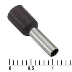 DN02508 BLACK (2.2X8MM), наконечник на кабель dn02508, черный, 2.2x8 мм