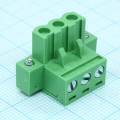 2EDGKM-5.0-03P-14-00A(H), разъемный клеммный блок, 3 контакта шаг 5.0мм