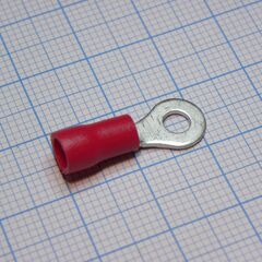 RV1.25-3.7L Red, наконечник кабельный кольцевой с изоляцией d=3.7мм, сеч. пров.0.5-1.5мм2