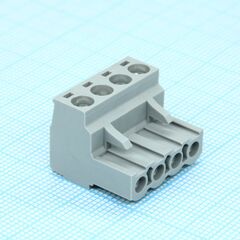 BCP-500- 4 GY, разъемы для печатной платы, номинальный ток: 12 a, расчетное напряжение (iii/2): 320 в, номинальное сечение: 2,5 мм?, полюсов: 4, размер шага: 5 мм, тип подключения: винтовой зажим с натяжной гильзой, цвет: сигнальный серый