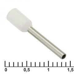 DN00712 WHITE (1.2X12MM), наконечник на кабель dn00712, белый, 1.2x12 мм