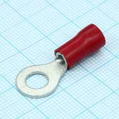 RV3.5-6 Red, наконечник кабельный кольцевой с изоляцией d=6.4мм, сеч. пров.2.5-4.0мм2