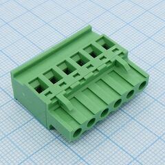 2EDGKA-5.08-06P-14-00A(H), разъемный клеммный блок 6 контактов шаг 5.08мм