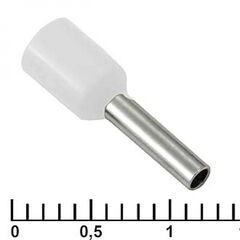DN01508 WHITE (1.7X8MM), наконечник на кабель dn01508, белый, 1.7x8 мм