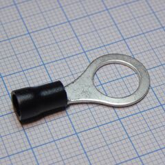 RV2-10 Black, наконечник кабельный кольцевой с изоляцией d=10.5мм, сеч. пров.1.5-2.5мм2