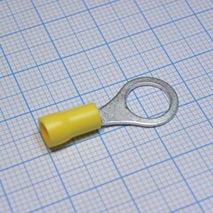 RV1.25-8 Yellow, наконечник кабельный кольцевой с изоляцией d=8.4мм, сеч. пров.0.5-1.5мм2