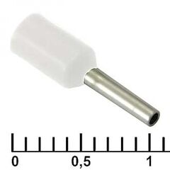 DN00506 WHITE (1X6MM), наконечник на кабель dn00506, белый, 1x6 мм