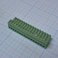 15EDGK-3.5-16P-14-00A(H), разъемный клеммный блок, 16 контактов. серия 15edgk-3.5