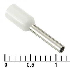 DN00708 WHITE (1.2X8MM), наконечник на кабель dn00708, белый, 1.2x8 мм