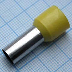 HE 25-16 Yellow, наконечник кабельный торцевой трубчатый с изоляцией, l=29/16мм, сеч. пров. 25мм2