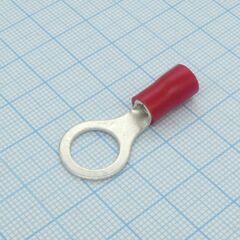 RV5.5-10 Red, наконечник кабельный кольцевой с изоляцией d=10.5мм, сеч. пров.4.0-6.0мм2