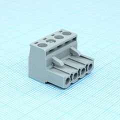 BCP-508- 4 GY, разъемы для печатной платы, номинальный ток: 12 a, расчетное напряжение (iii/2): 320 в, номинальное сечение: 2,5 мм?, полюсов: 4, размер шага: 5,08 мм, тип подключения: винтовой зажим с натяжной гильзой, цвет: сигнальный серый