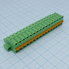 2EDGKDM-5.08-16P-14-00A(H), нажимной безвинтовой клеммный блок 16 контактов шаг 5.08мм