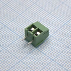 DG350-3.5-02P-14-00A(H), винтовой клеммный блок с защитой провода, 2 контакта. серия dg350-3.5