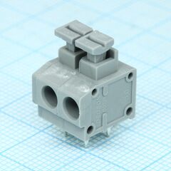 DG235-5.0-02P-11-00A(H), нажимной безвинтовой клеммный блок на 2 контакта. зажим типа торцевой контакт. серия dg235-5.0