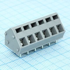 DG245-5.0-06P-11-00A(H), нажимной безвинтовой клеммный блок на 6 контактов. зажим типа зажимная клеть. серия dg245-5.0