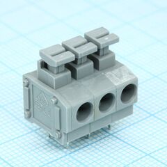 DG235-5.0-03P-11-00A(H), нажимной безвинтовой клеммный блок на 3 контакта. зажим типа торцевой контакт. серия dg235-5.0