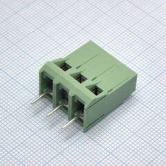 DG635-6.35-03P-14-00A(H), винтовой клеммный блок c рельефной обоймой, 3 контакта. серия dg635-6.35