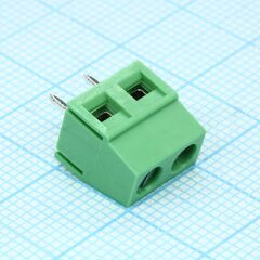 DG127-5.0-02P-14-00A(H), винтовой клеммный блок c рельефной обоймой, 2 контакта. серия dg127-5.0