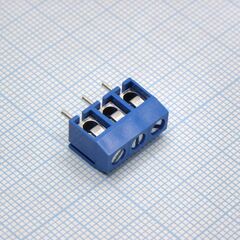 DG301-5.0-03P-12-00A(H), винтовой клеммный блок с защитой провода, 3 контакта. серия dg301-5.0
