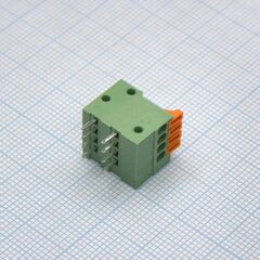 DG141R-2.54-04P-14-00A(H), нажимной безвинтовой клеммный блок на 4 контакта. зажим типа торцевой контакт. серия dg141r-2.54