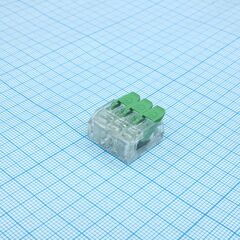DGBSC-SG01/4-03P(17-00A(H)), нажимной клеммный блок для соединения проводов от 0,2 до 4мм2, кол-во контактов 3.аналог wago 221-413