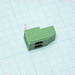 DG129R-5.0-02P-14-00A(H), винтовой клеммный блок c рельефной обоймой, 2 контакта. серия dg129r-5.0