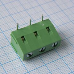 DG128R-7.5-03P-14-00A(H), винтовой клеммный блок c рельефной обоймой, 3 контакта. серия dg128r-7.5