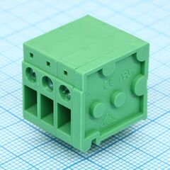 DG105R-5.0-03P-14-00A(H), винтовой клеммный блок c рельефной обоймой,3 контакта. серия dg105r-5.0