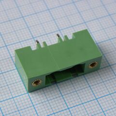 2EDGVM-7.62-02P-14-00A(H), разъемный клеммный блок на плату, 2 контакта шаг 7.62мм