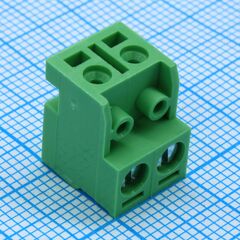 DG332W-5.0-02P-14-00A(H), винтовой клеммный блок с защитой провода, 2 контакта. серия dg332w-5.0