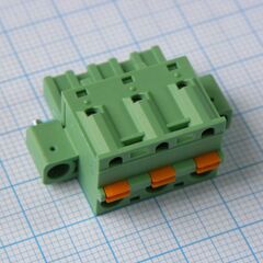 2EDGKDM-7.62-03P-14-00A(H), нажимной безвинтовой клеммный блок 3 контакта шаг 7.62мм