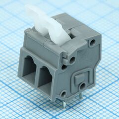 DG242R-5.0-02P-11-00A(H), нажимной безвинтовой клеммный блок на 2 контакта. зажим типа зажимная клеть. серия dg242r-5.0