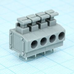 DG235-5.0-04P-11-00A(H), нажимной безвинтовой клеммный блок на 4 контакта. зажим типа торцевой контакт. серия dg235-5.0
