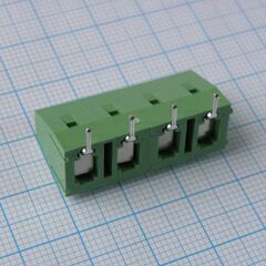 DG128R-7.5-04P-14-00A(H), винтовой клеммный блок c рельефной обоймой, 3 контакта. серия dg128r-7.5