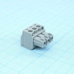BCP-381- 3 G, разъемы для печатной платы, номинальный ток: 8 a, расчетное напряжение (iii/2): 160 в, номинальное сечение: 1,5 мм?, полюсов: 3, размер шага: 3,81 мм, тип подключения: винтовой зажим с натяжной гильзой, цвет: сигнальный серый