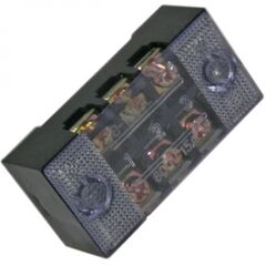TB-1503, клеммная колодка винтовая с крышкой 6 контактов (2х3) м3, awg14, 2мм2, 15а 600в