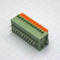 DG141R-2.54-12P-14-00A(H), нажимной безвинтовой клеммный блок на 12 контактов. зажим типа торцевой контакт. серия dg141r-2.54