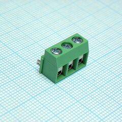 DG126R-5.0-03P-14-00A(H), винтовой клеммный блок с защитой провода, 3 контакта. серия dg126r-5.0