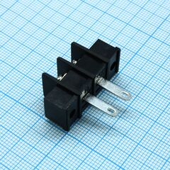 KF25H-7.62-02P Black, барьерный клеммный блок 2 контакта шаг 7.62мм черный