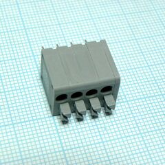 DG236-3.81-04P-11-00A(H), нажимной безвинтовой клеммный блок на 4 контакта. зажим типа торцевой контакт. серия dg236-3.81