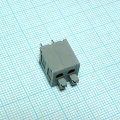 DG236-5.0-02P-11-00A(H), нажимной безвинтовой клеммный блок на 2 контакта. зажим типа торцевой контакт. серия dg236-5.0