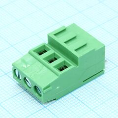 DG500H-5.0-03P-14-00A(H), винтовой клеммный блок c рельефной обоймой, 3 контакта. серия dg500h-5.0