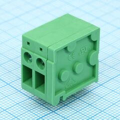 DG105R-5.0-02P-14-00A(H), винтовой клеммный блок c рельефной обоймой,2 контакта. серия dg105r-5.0