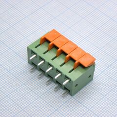 DG142V-5.08-05P-14-00A(H), нажимной безвинтовой клеммный блок на 5 контактов. зажим типа торцевой контакт. серия dg142v-5.08
