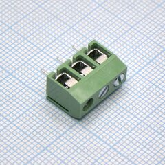 DG306-5.0-03P-14-00A(H), винтовой клеммный блок с защитой провода, 3 контакта. серия dg306-5.0