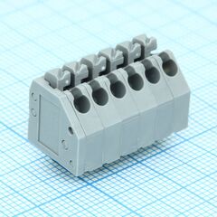 DG250-3.5-06P-11-00A(H), нажимной безвинтовой клеммный блок на 6 контактов. зажим типа торцевой контакт. серия dg250-3.5