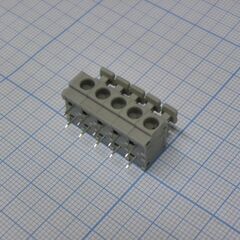 DG235-5.0-05P-11-00A(H), нажимной безвинтовой клеммный блок на 5 контактов. зажим типа торцевой контакт. серия dg235-5.0