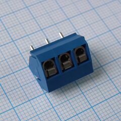 DG301S-5.0-03P-12-00A(H), винтовой клеммный блок с защитой провода, 3 контакта. серия dg301s-5.0